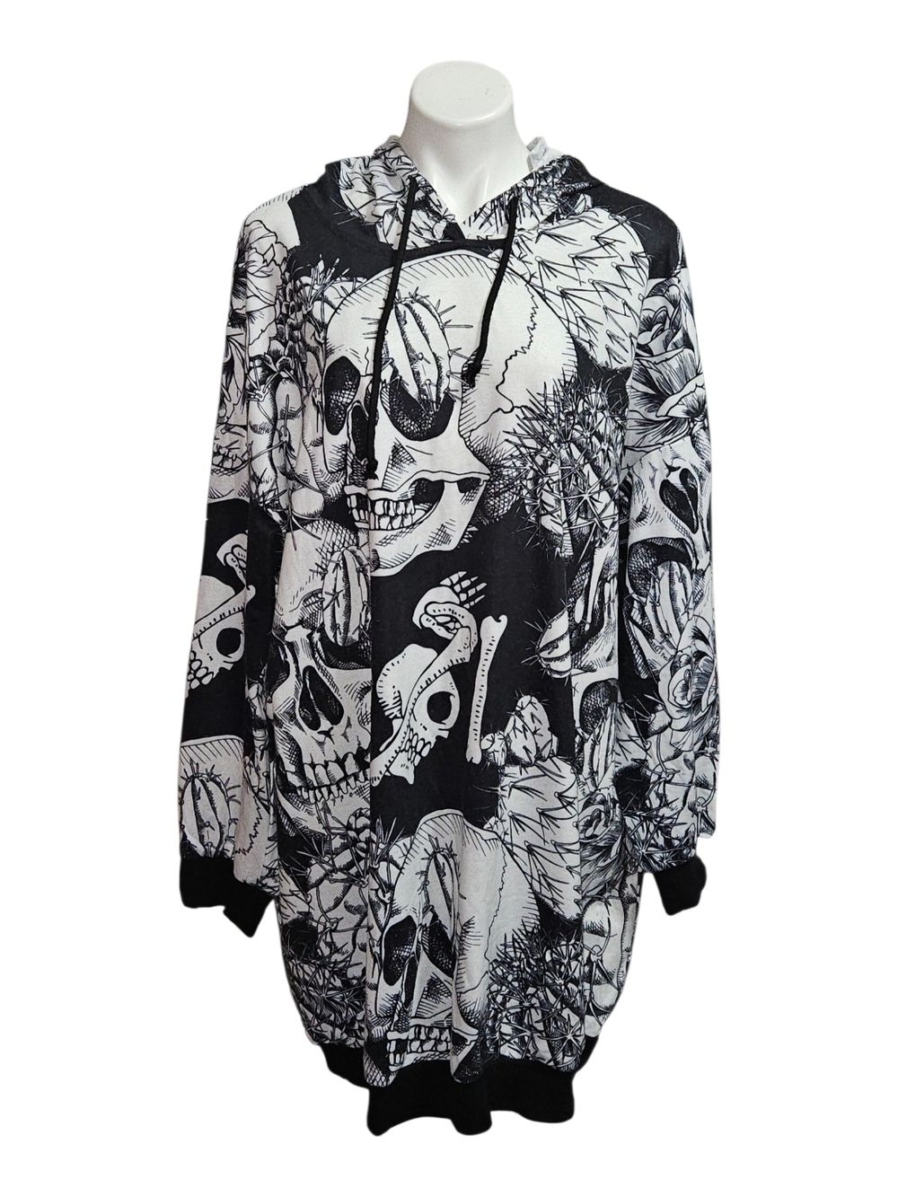 SHEIN Black & White Graphic Hoodie